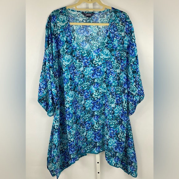 Lands' End Other - EUC Lands’ End Sheer Floral Printed Cover-up, XL/18